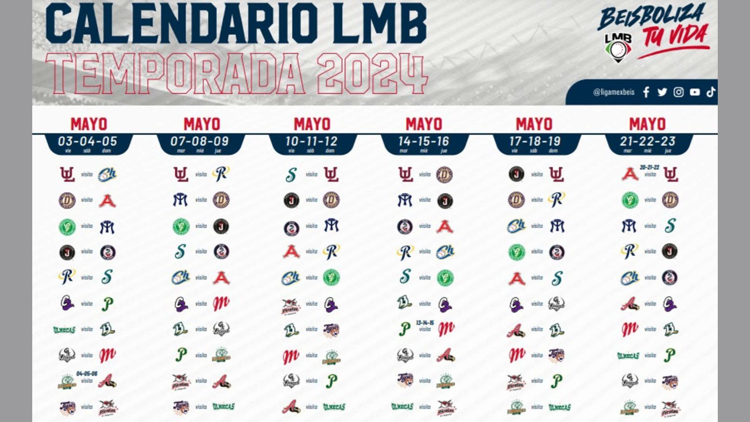 ¡Es oficial! Anuncia LMB su calendario para el 2024, entérate de fechas