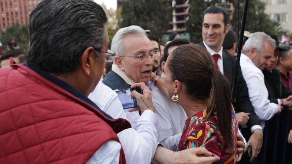La acompaña Marcelo Ebrard; no juntaban desde que eligieron a Claudia Sheinbaum como precandidata de Morena a la Presidencia de la República 