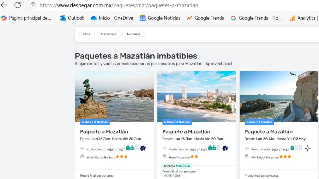 MAZATLÁN DESTINOS MÁS BUSCADOS