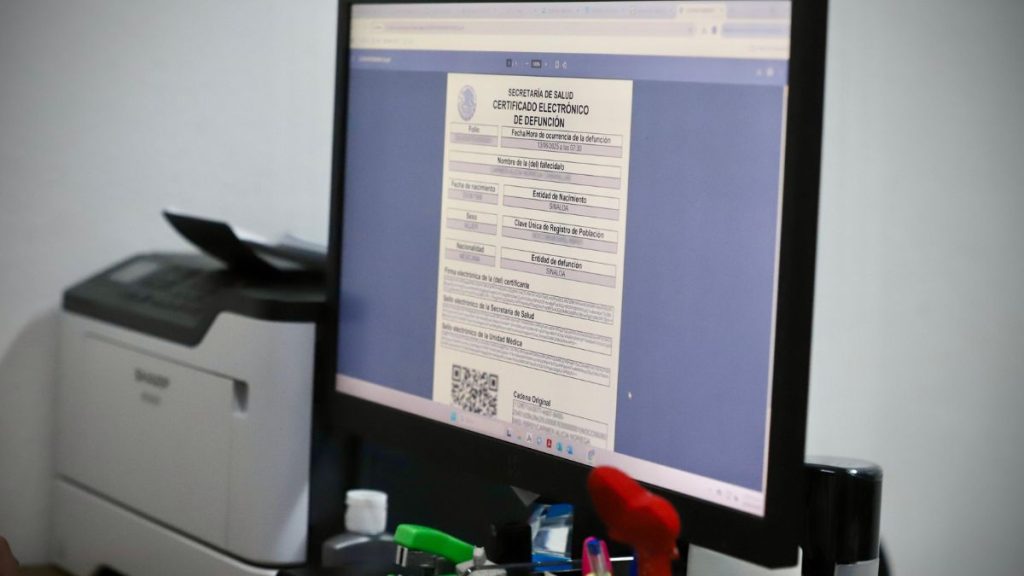 SINALOA CERTIFICADO DEFUNCIÓN ELECTRÓNICO