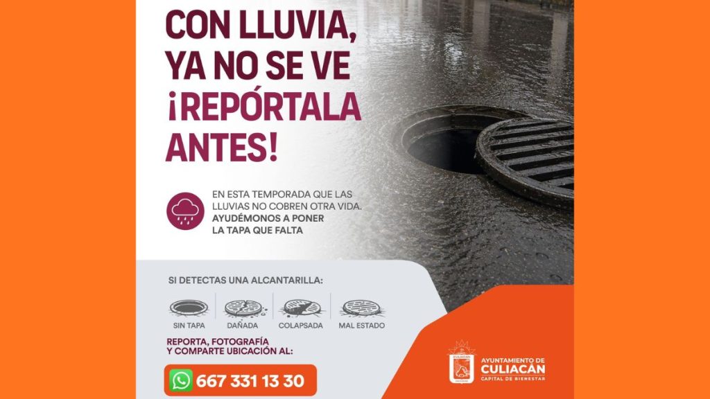EXHORTA ALCALDESA REPORTAR ALCANTARILLAS